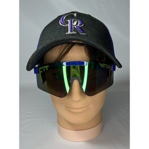Colorado Rockies New Era purple/silver Logo Patch 9FORTY Trucker Snapback Ha